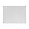 Universal 48 in. x 36 in. Modern Melamine Dry Erase Board with Aluminum Frame - White Surface